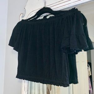 Emma & Sam black off the shoulder top